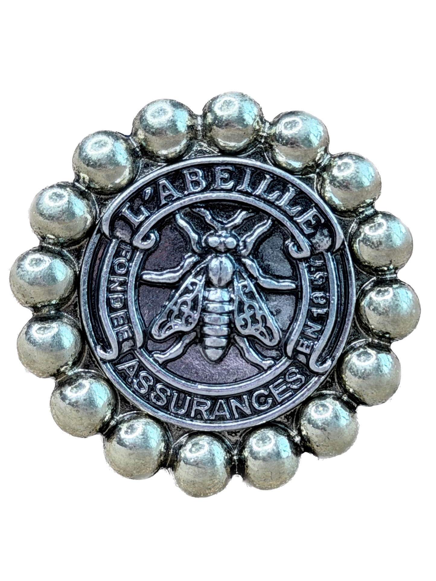 Silver and Gold Bee Coin Ring