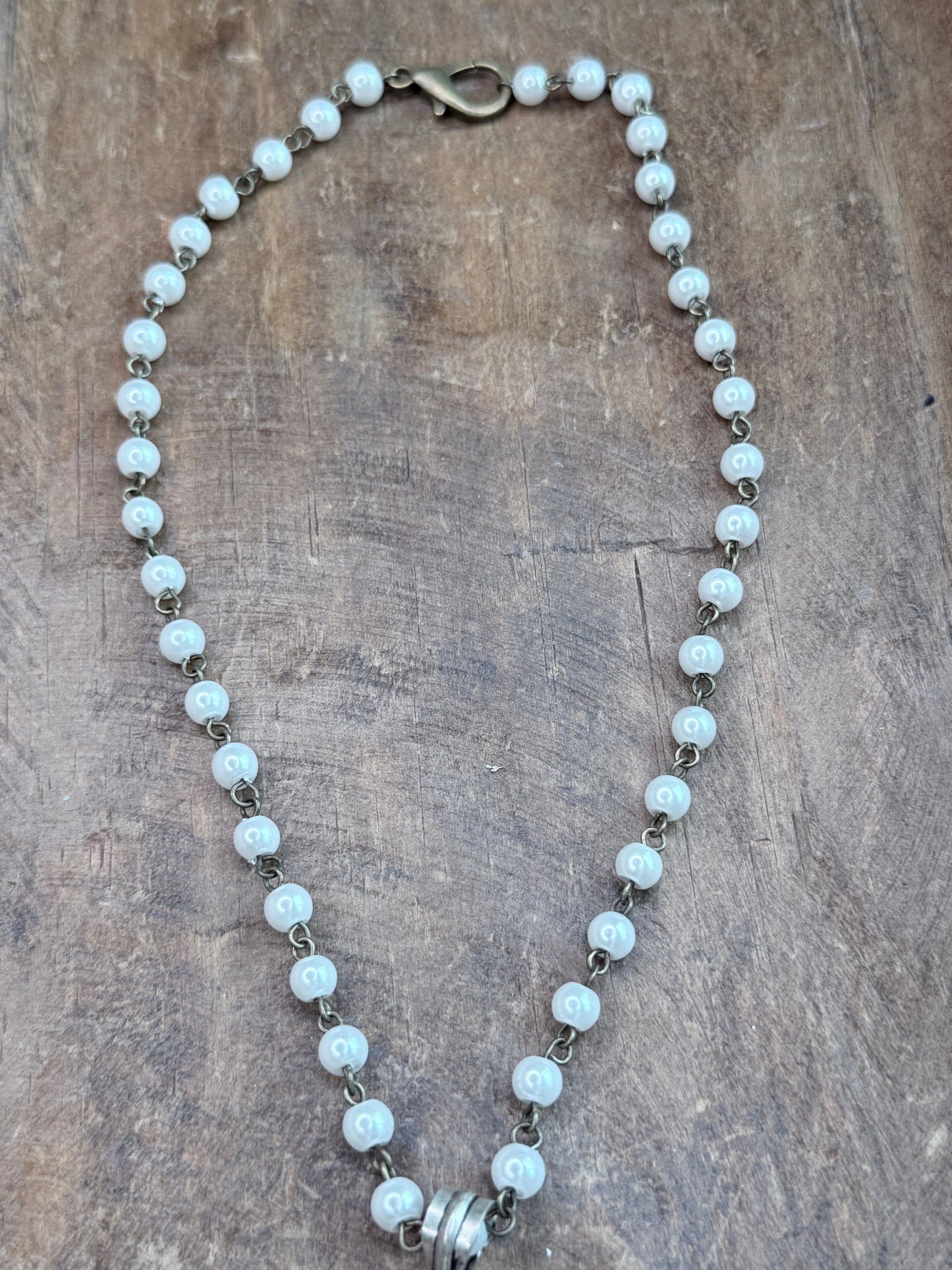 German Silver Dainty Coral Cluster Necklace