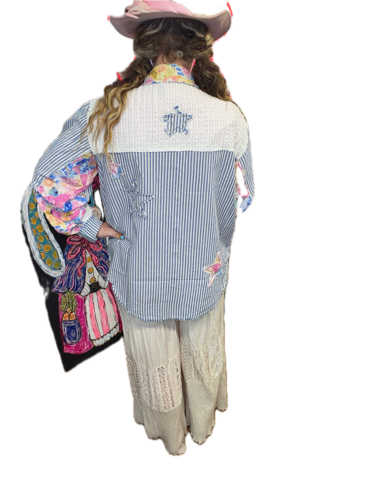 POL-Striped Shacket  *Final Sale*