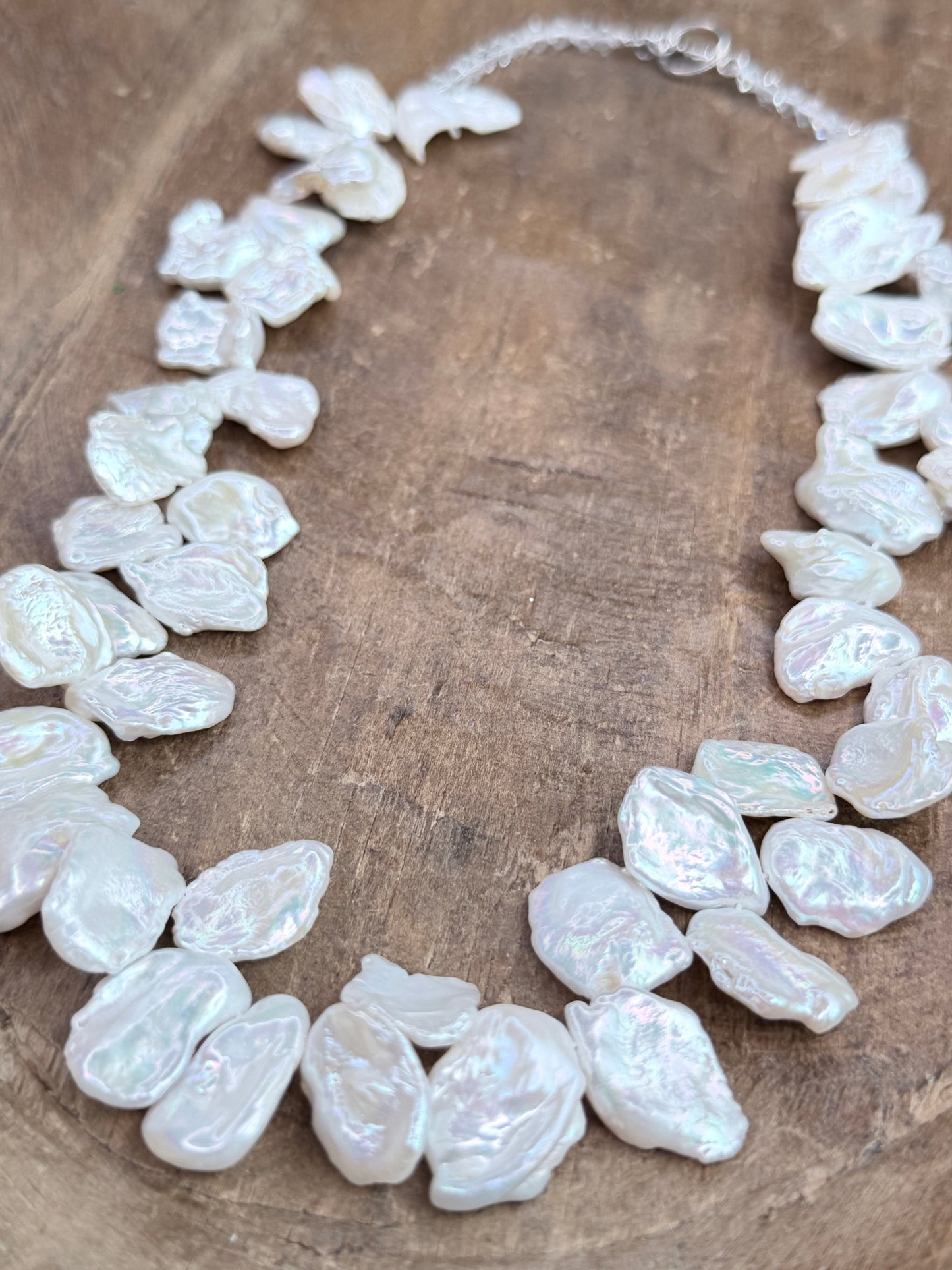 Crystal Keshi Pearl Necklace