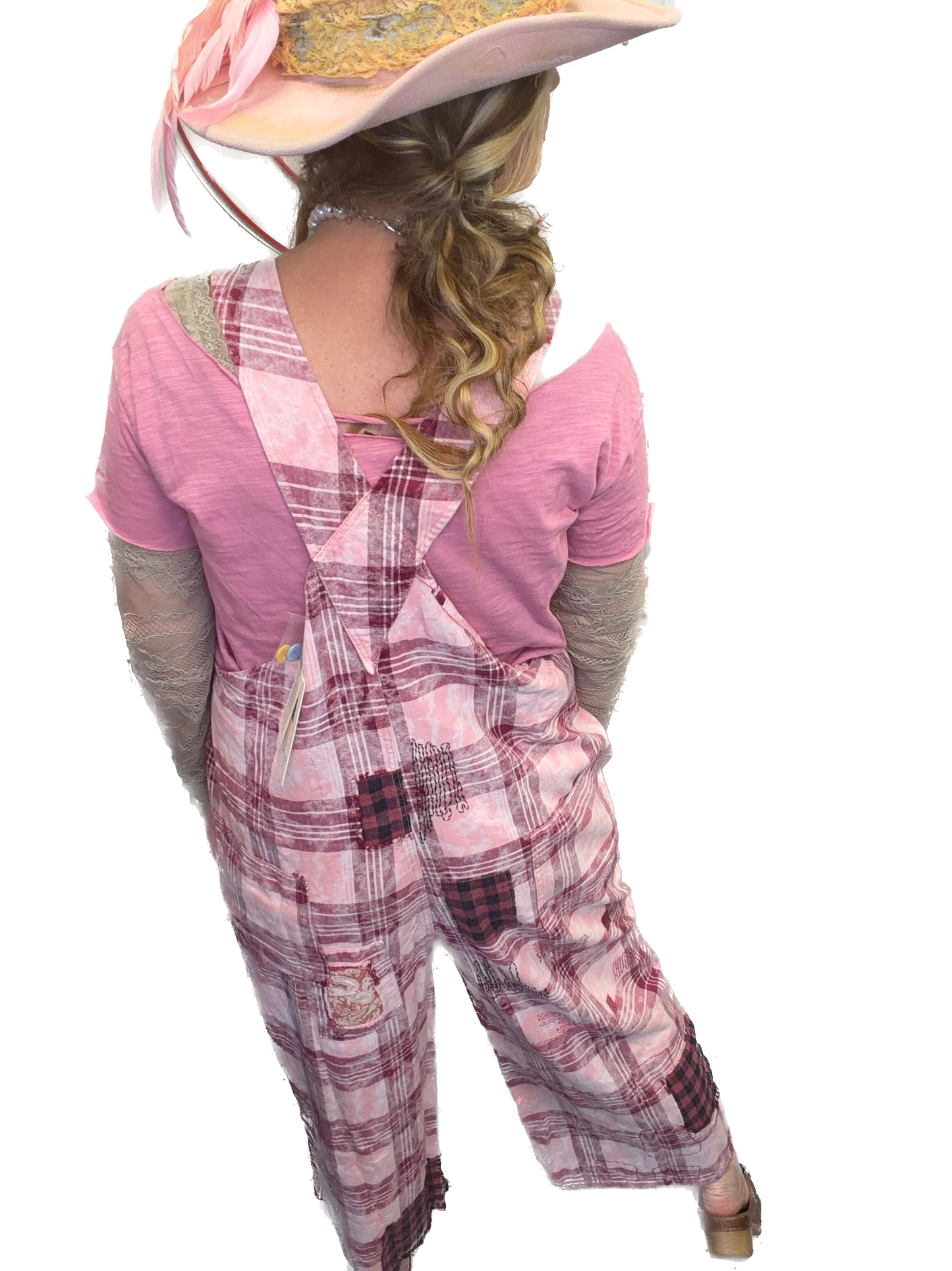 SALE BlueVelvet-Patchwork Jumpsuit (Pink) *Final Sale*