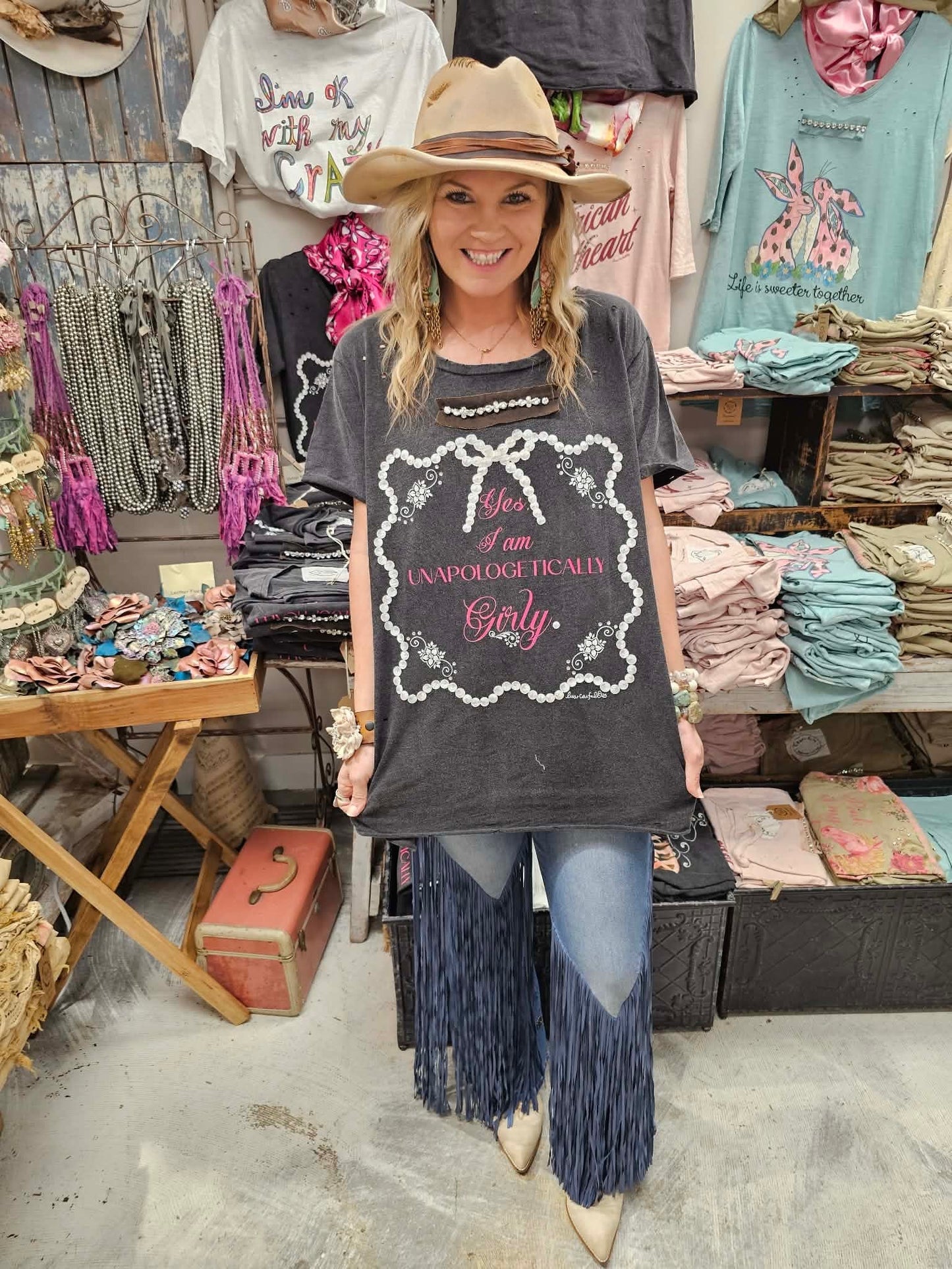 A Rare Bird- Yes I am Unapologetically Girly Rag Tee