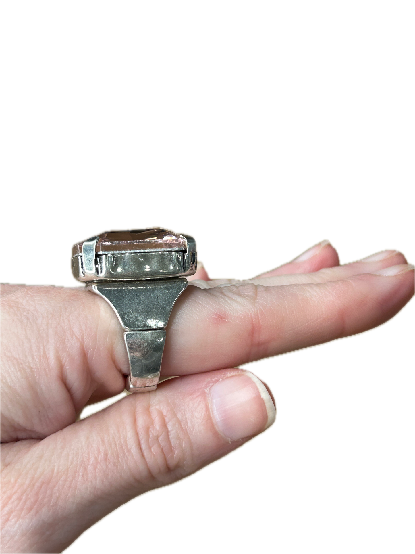 Rhinestone Stretch Ring (Pink)