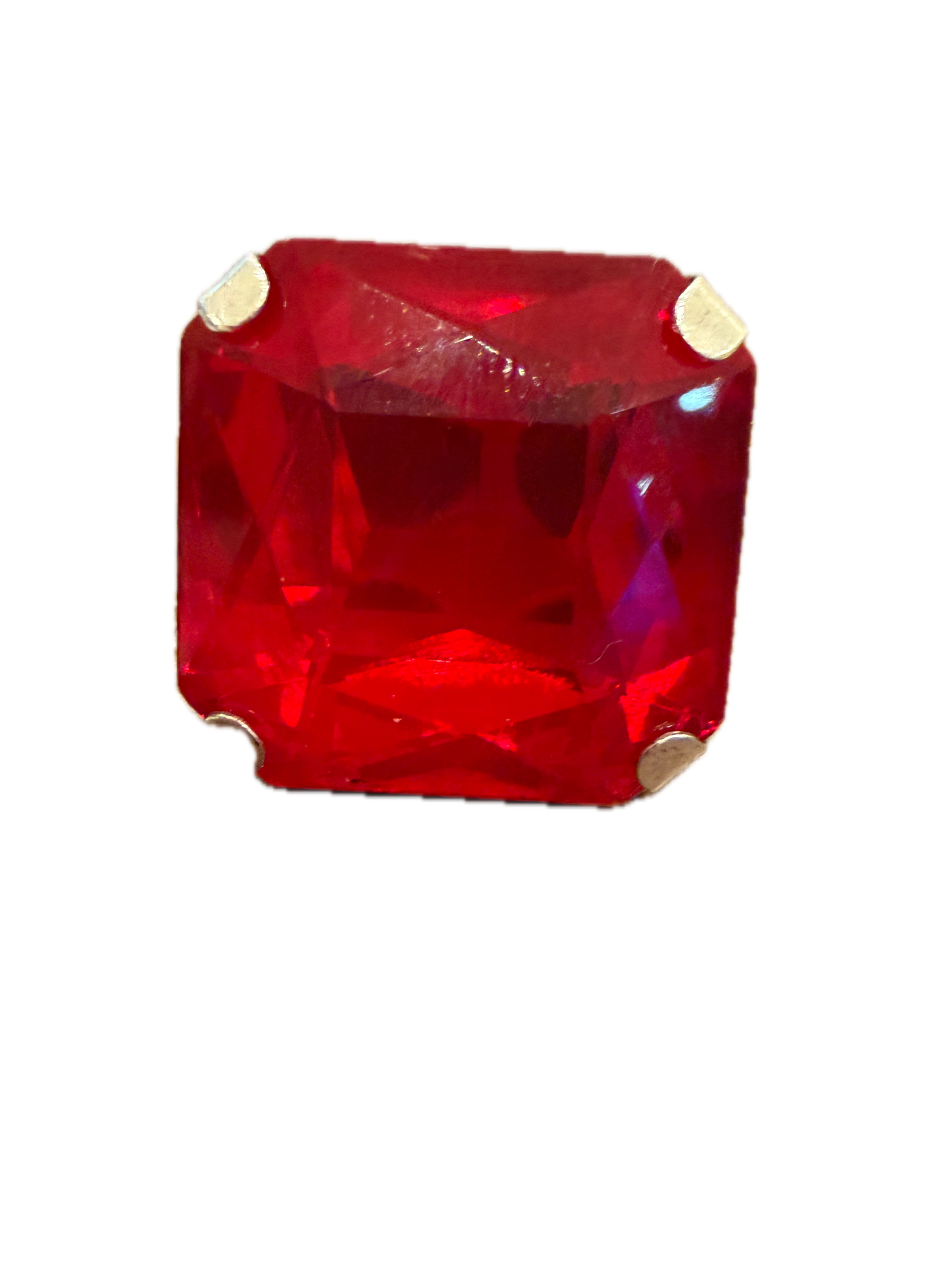 Red Rhinestone Stretch Ring