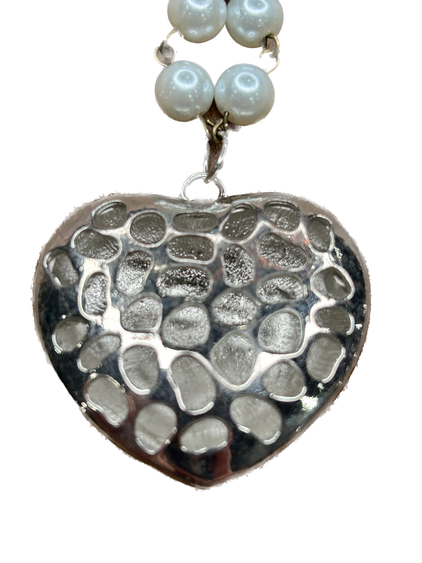Red Rhinestone Heart Necklace B