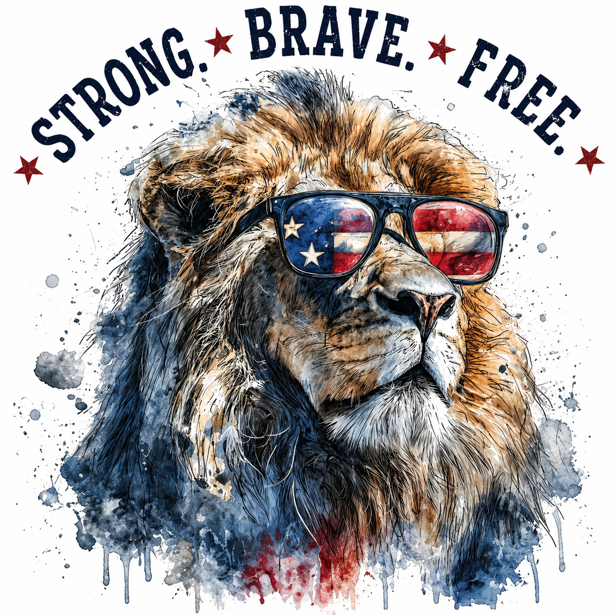 Strong, Brave, and Free T-Shirt (Christy Cut) (Bling)- ERR Original *Final Sale*