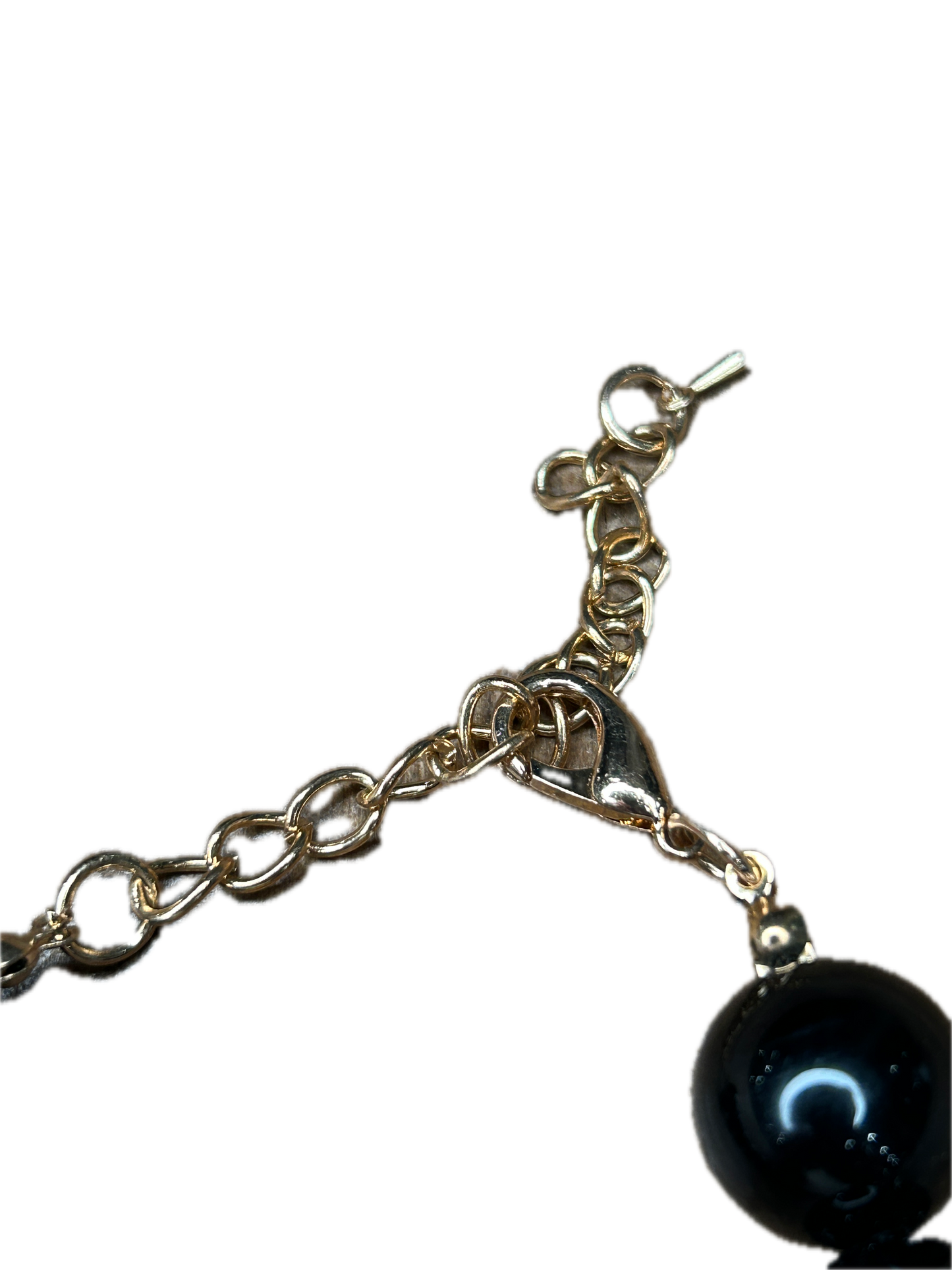 Faux Black Agate Necklace