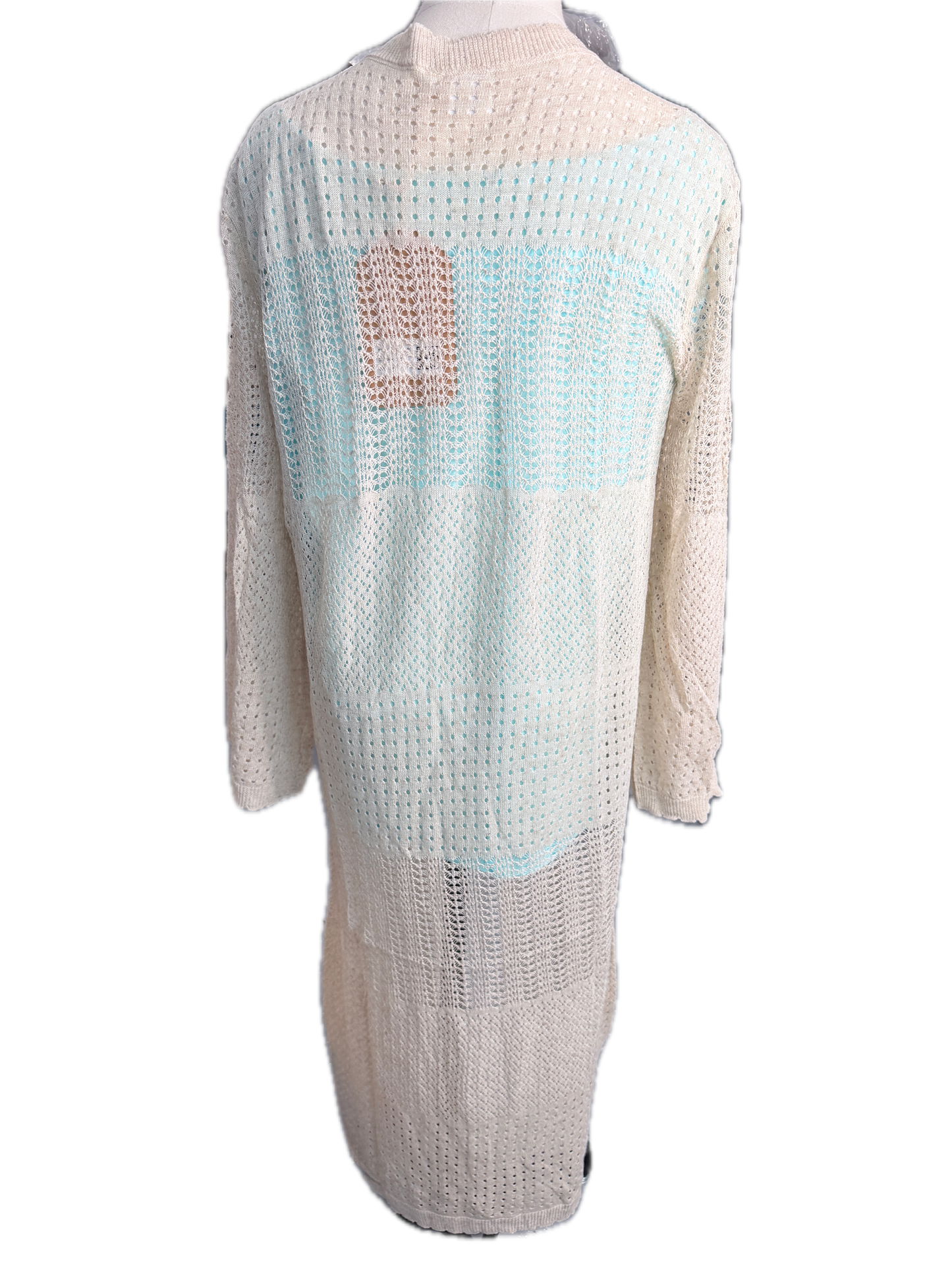 Pointelle Tiered Long Cardigan (Beige) *Final Sale*