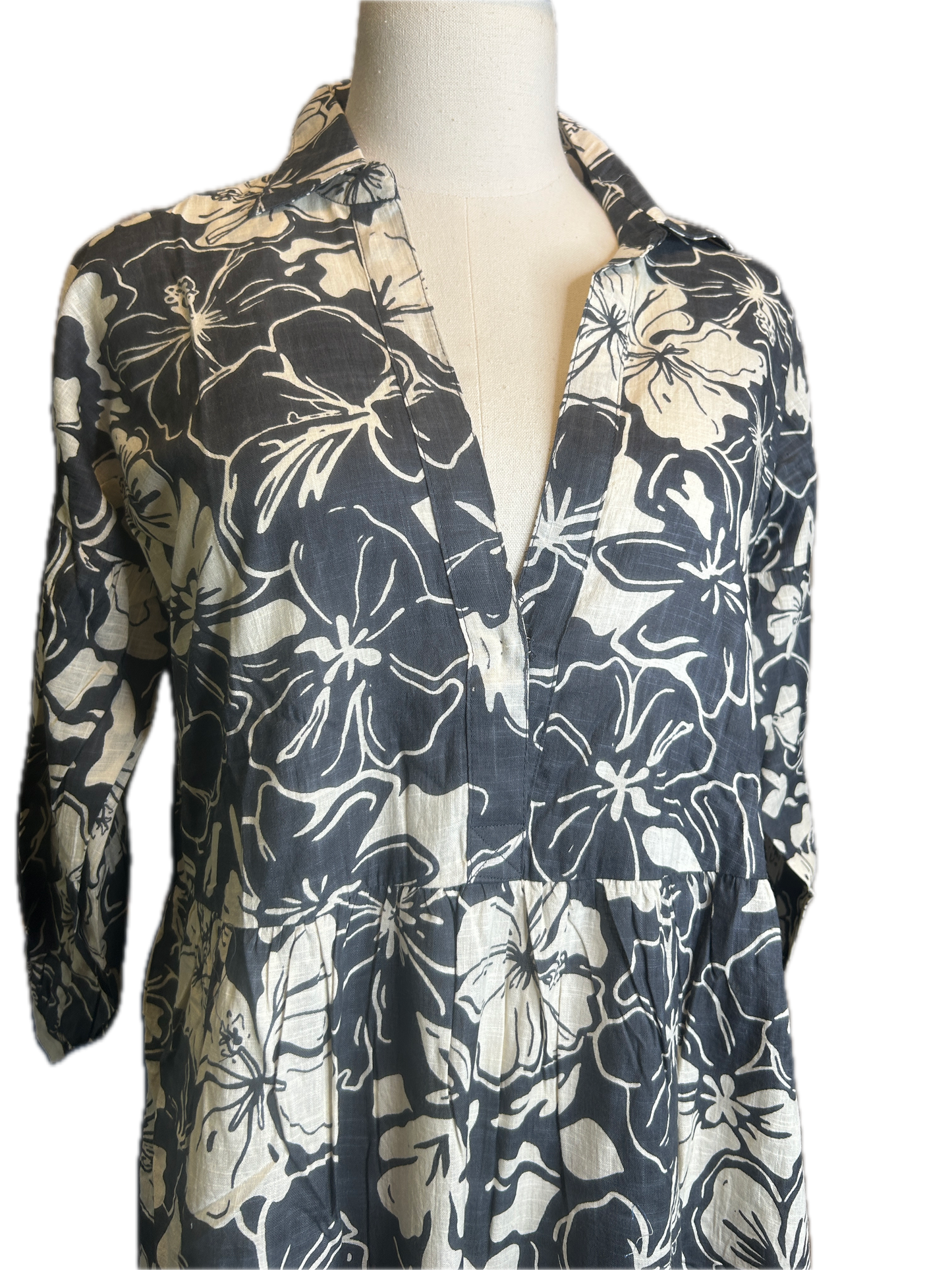 Dolma- Elise Floral Maxi Dress (Black and White) *Final Sale*