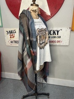 Scarf Material Flannel Print Shawl