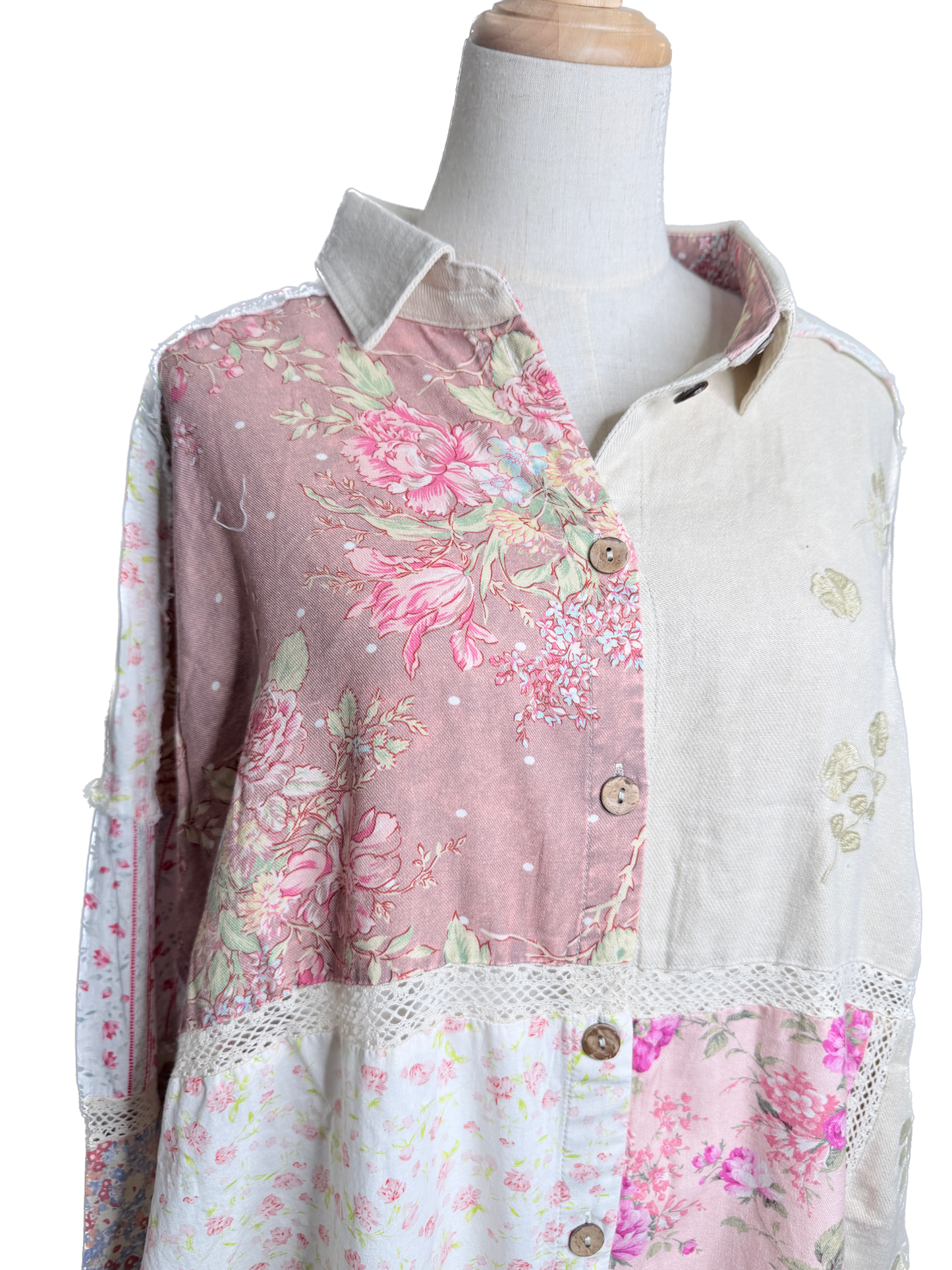 SALE Oli & Hali- Washed Multi Print Long Top (Mauve) *Final Sale*