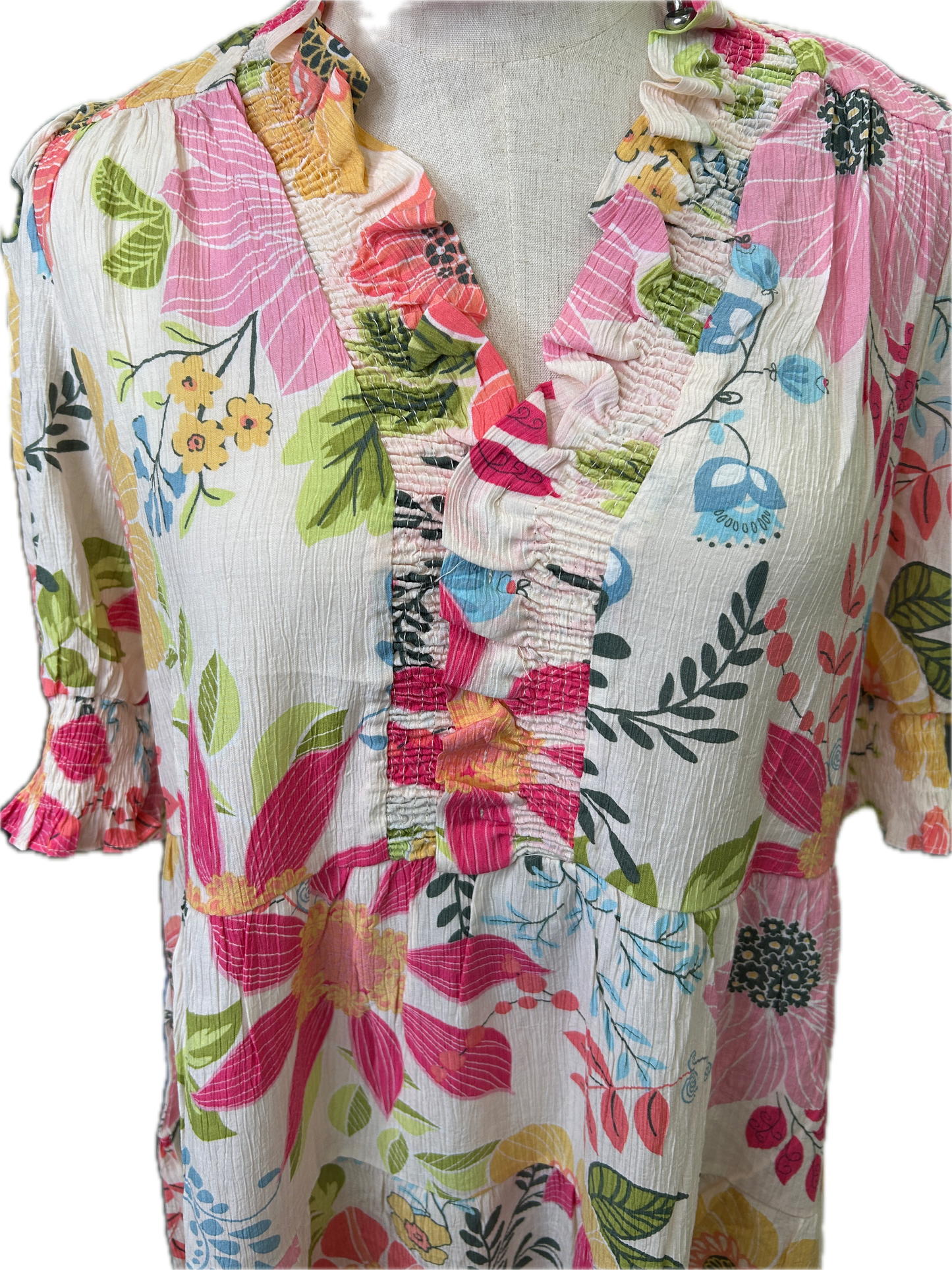 Easel- Peach Blossom Dress (Natural) *Final Sale*