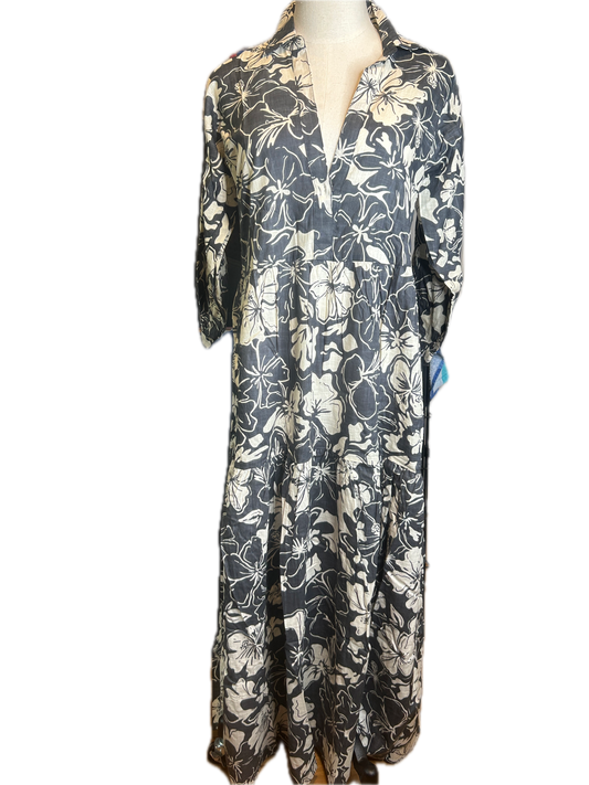Dolma- Elise Floral Maxi Dress (Black and White) *Final Sale*