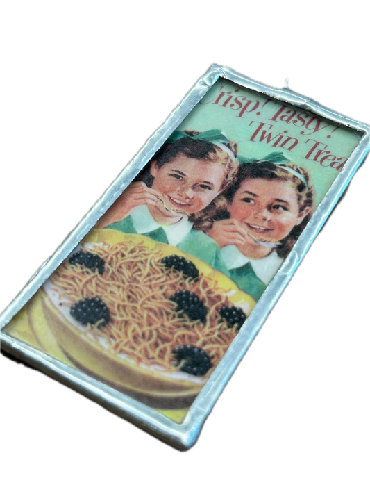 Soldered Vintage Ad Necklace