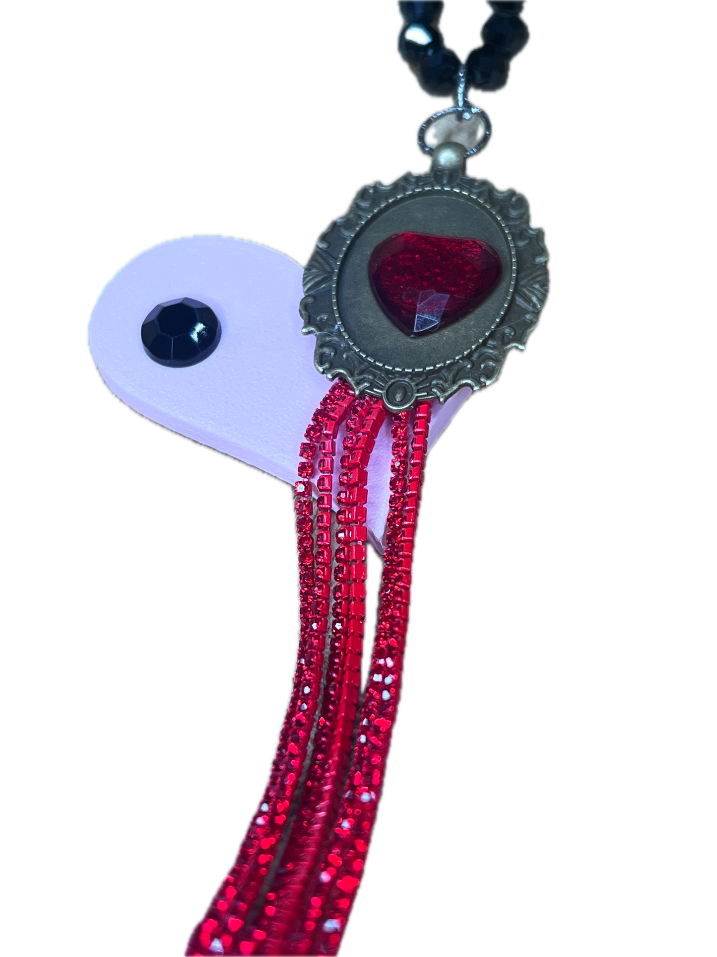 Rakel J Creations- Heart to Heart Necklace (LIGHT PINK)