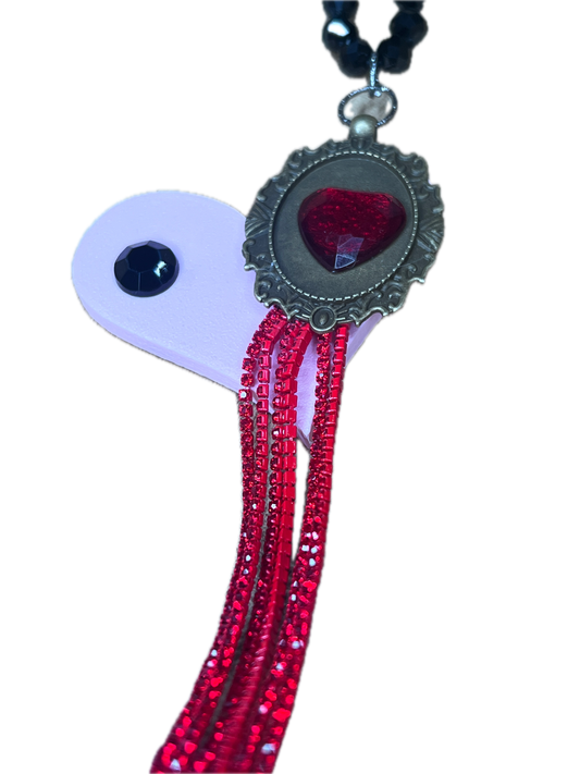Rakel J Creations- Heart to Heart Necklace (LIGHT PINK)
