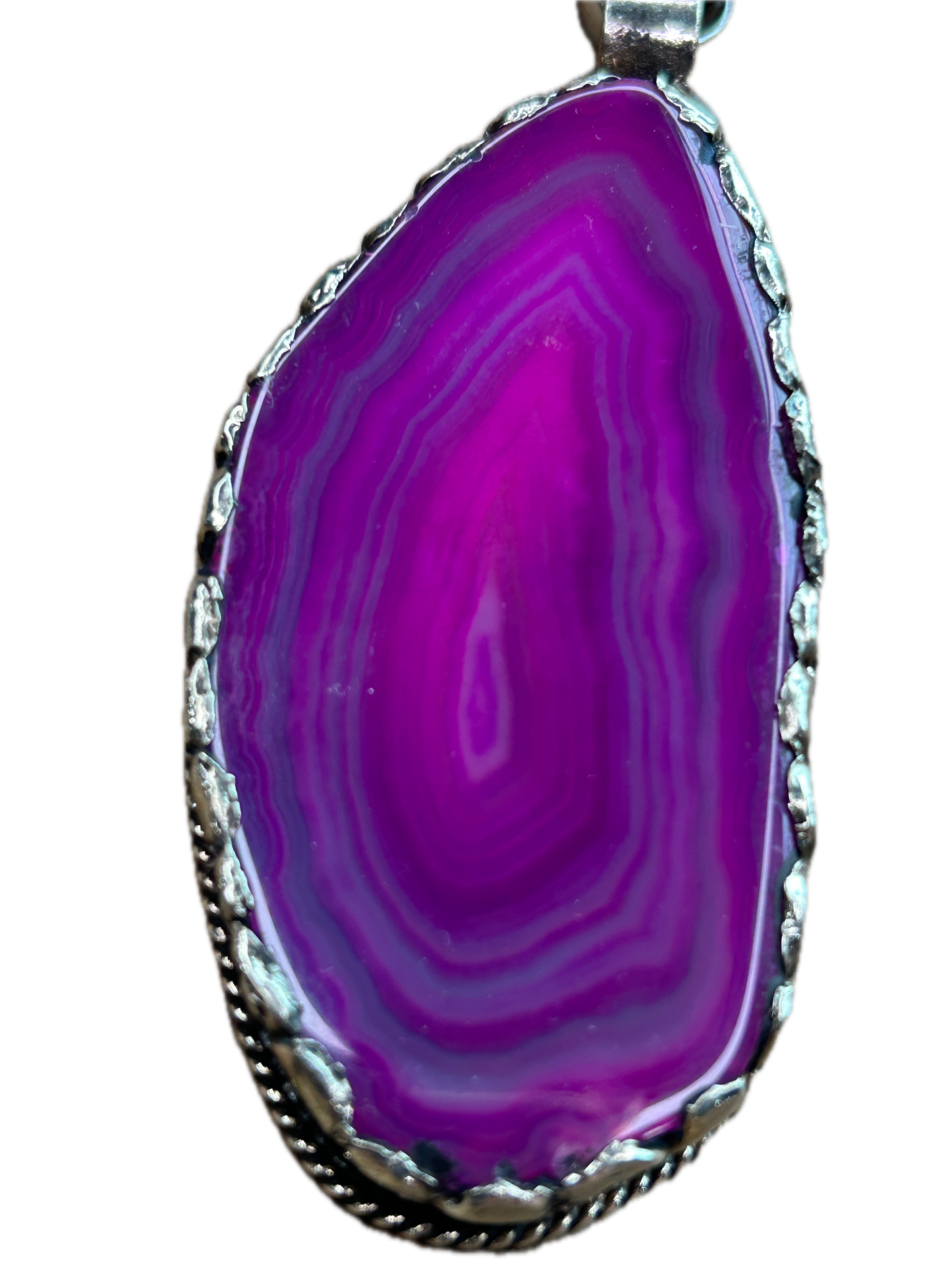 Pink Sliced Agate Necklace
