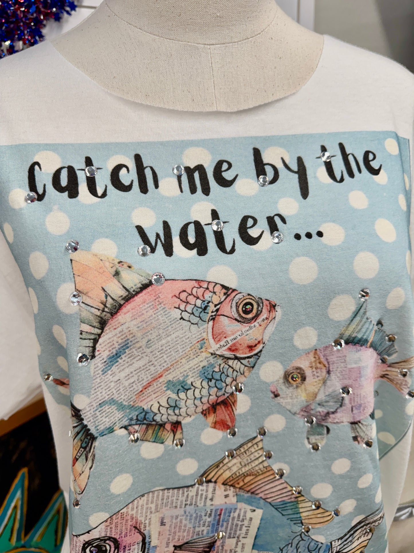 Catch Me By The Water T-Shirt (Christy Cut) - Indigo Blue *Final Sale*