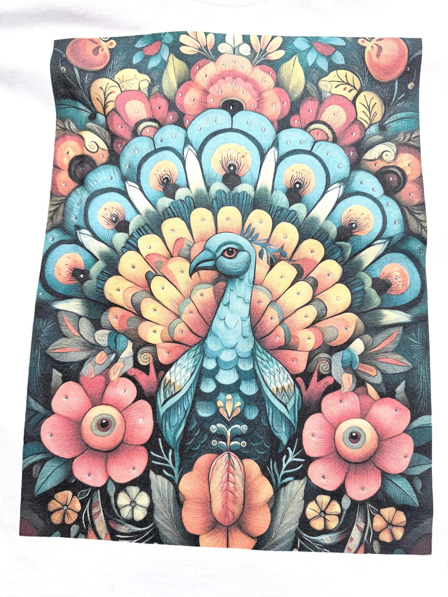 Mexican Peacock Art T-Shirt- ERR Original *Final Sale*