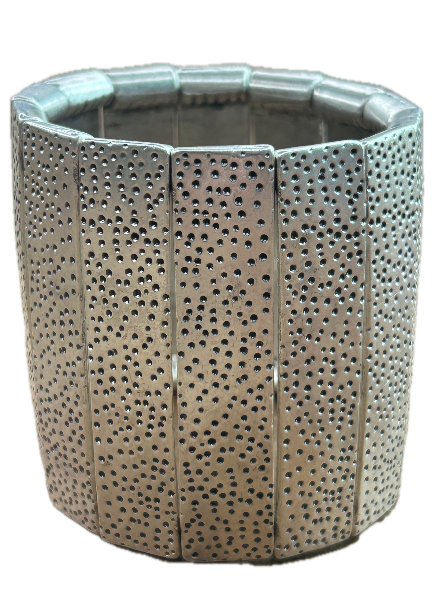 Silver Textured Tall Bracelet