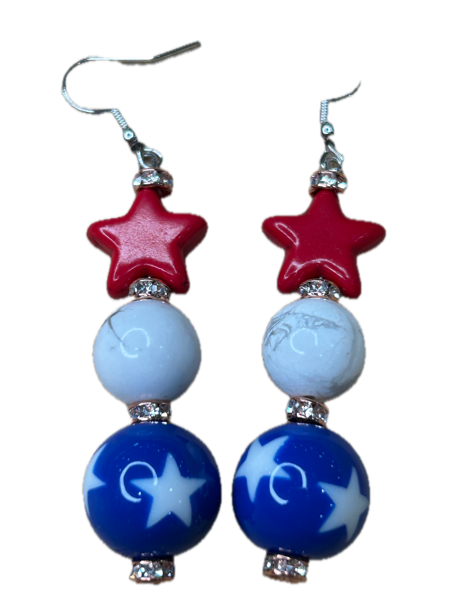 Patriotic Beaded Earrings