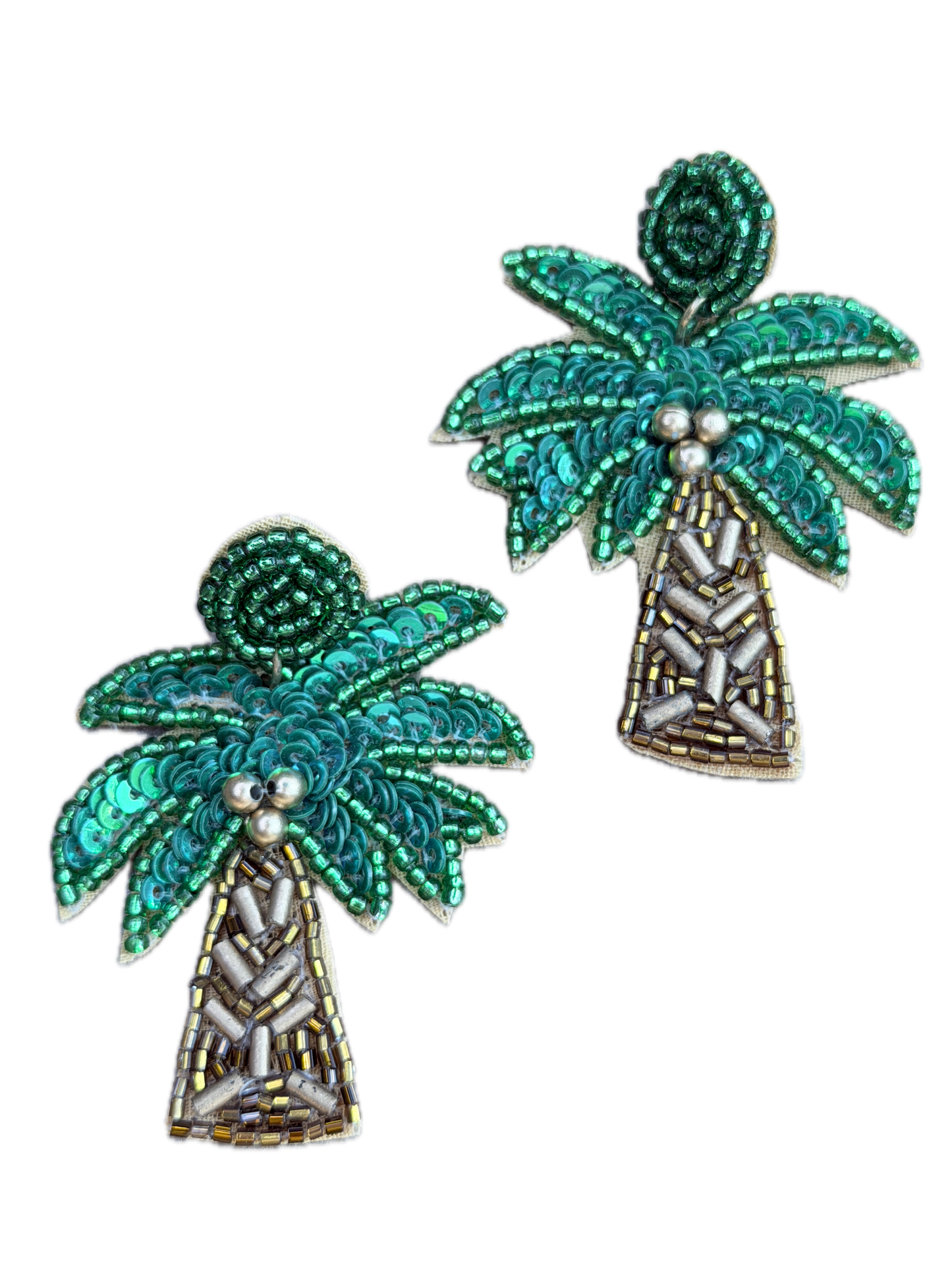 Beaded Palm Tree Earrings