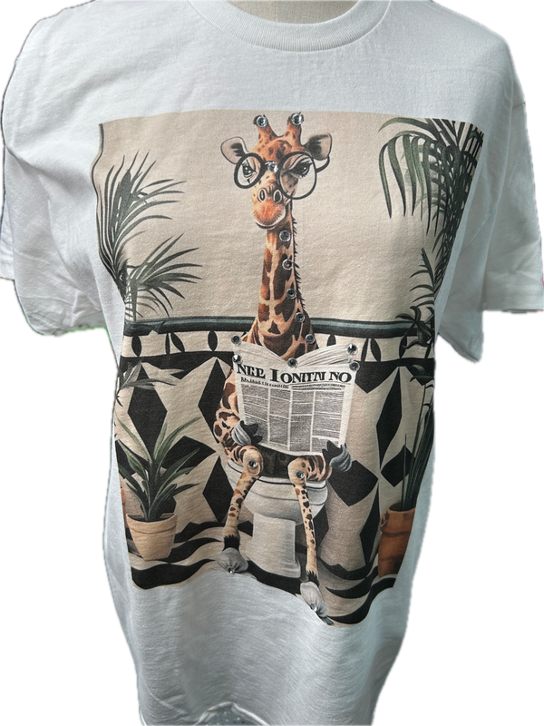 Gossip Column Giraffe T-Shirt (Christy Style) - ERR Original *Final Sale*