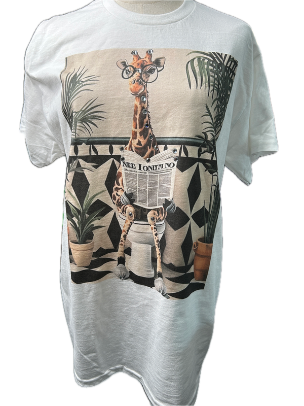 Gossip Column Giraffe T-Shirt (Christy Style) - ERR Original *Final Sale*