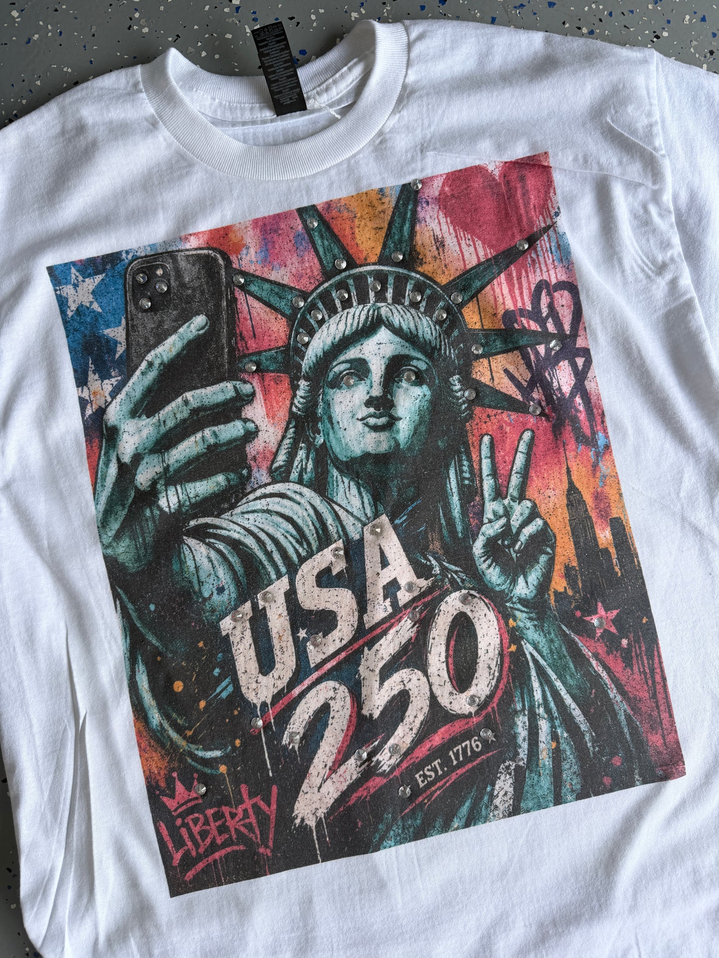 Freedom Selfie T-Shirt (Bling)   - ERR Original *Final Sale*