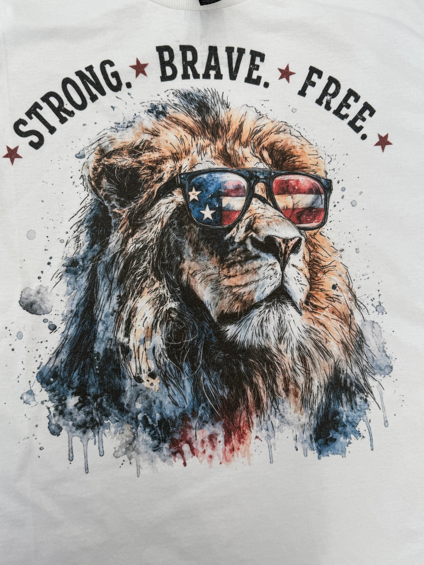 Strong, Brave, and Free T-Shirt (Christy Cut) (Bling)- ERR Original *Final Sale*