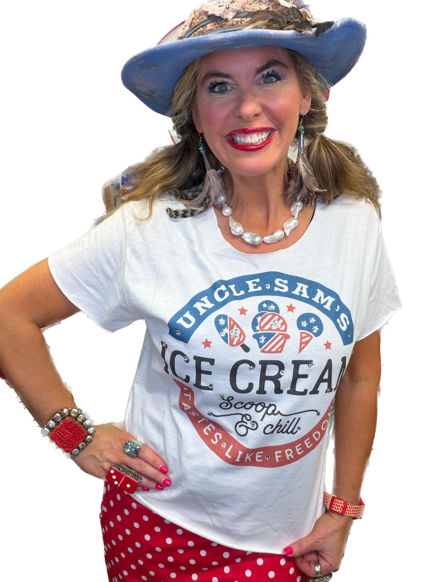 Uncle Sam's Ice Cream T-Shirt (Bling)  - ERR Original *Final Sale*