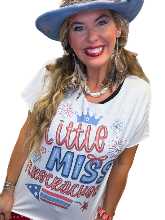 Little Miss Firecracker T-Shirt (No Bling)  - ERR Original *Final Sale*