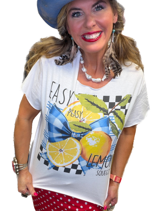 Easy Peasy Lemon Squeezy T-Shirt (No Bling)  - ERR Original *Final Sale*