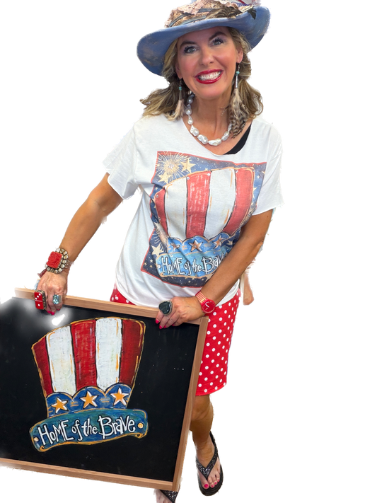 Home Of The Brave T-Shirt (Christy Cut) (No Bling) - ERR Original *Final Sale*