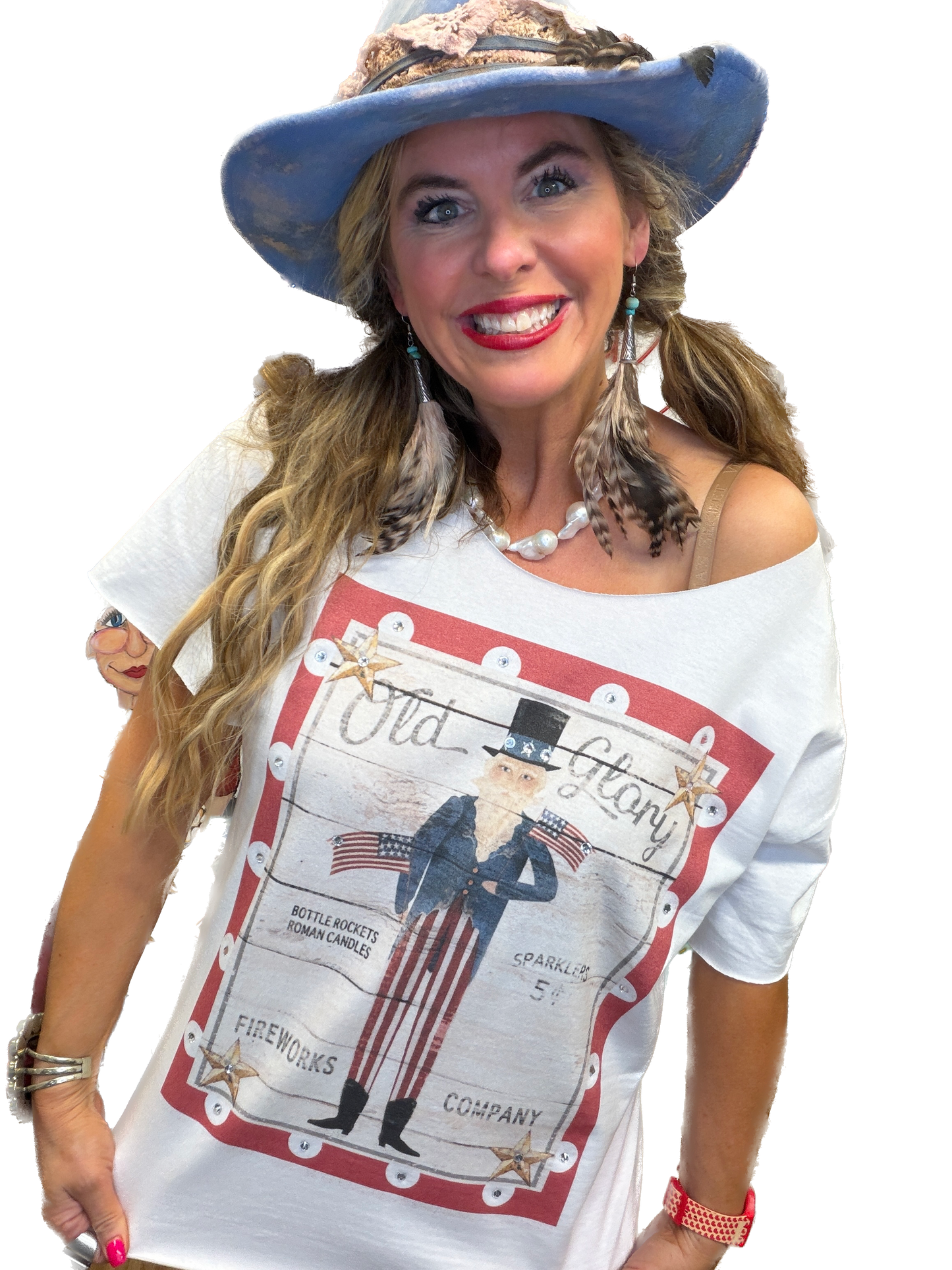 Old Glory T-Shirt (Christy Cut) (No Bling) - ERR Original *Final Sale*