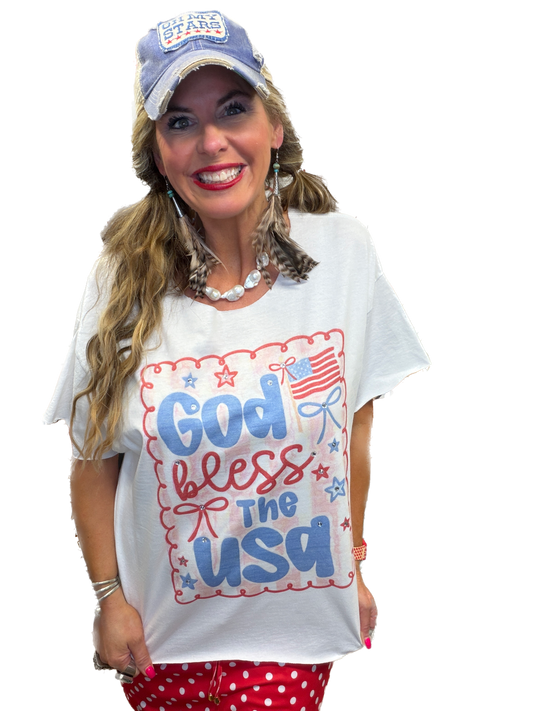 God Bless The USA T-Shirt (No Bling)  - ERR Original *Final Sale*