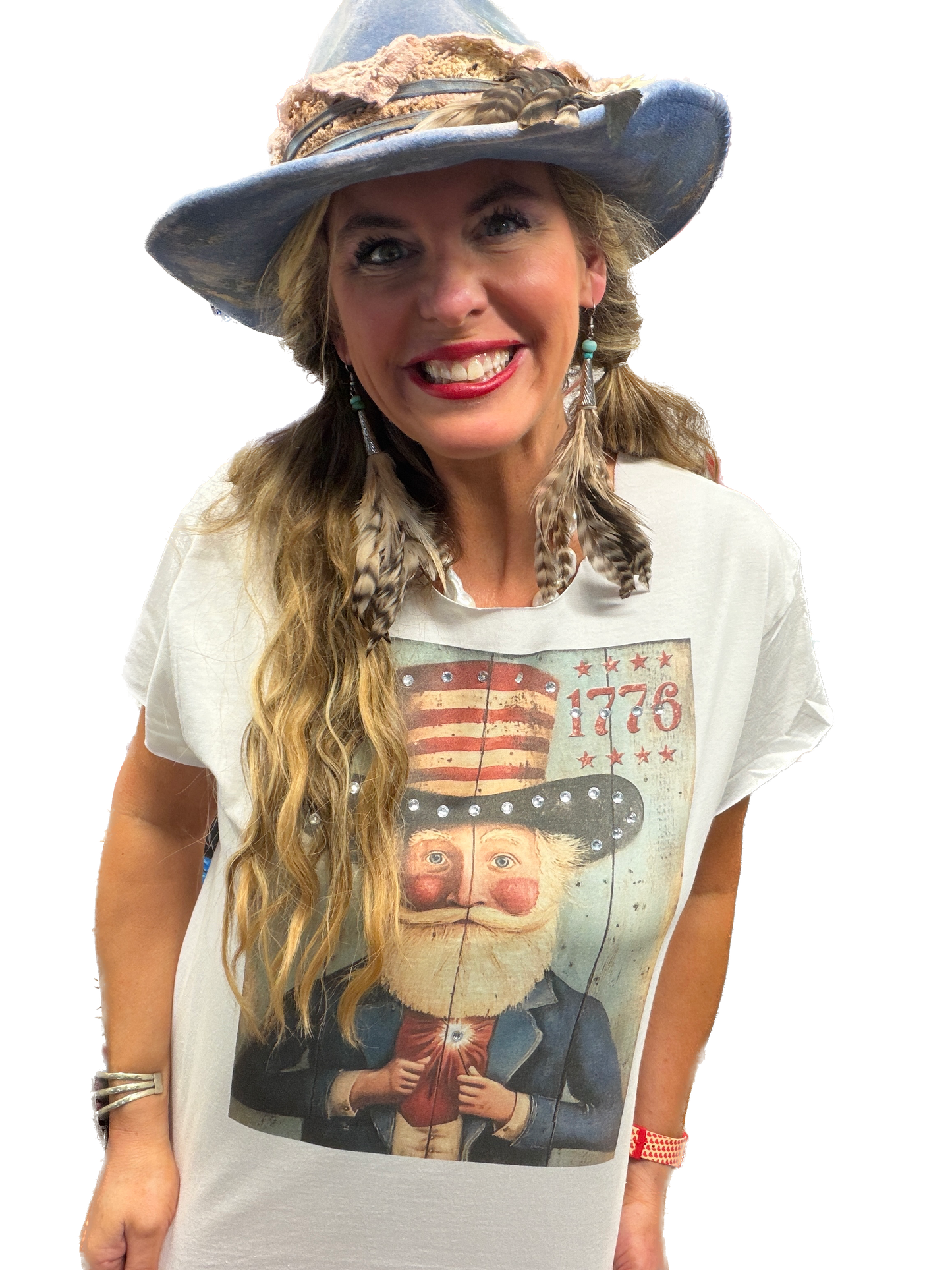 Cartoon Uncle Sam T-Shirt (Bling)  - ERR Original *Final Sale*