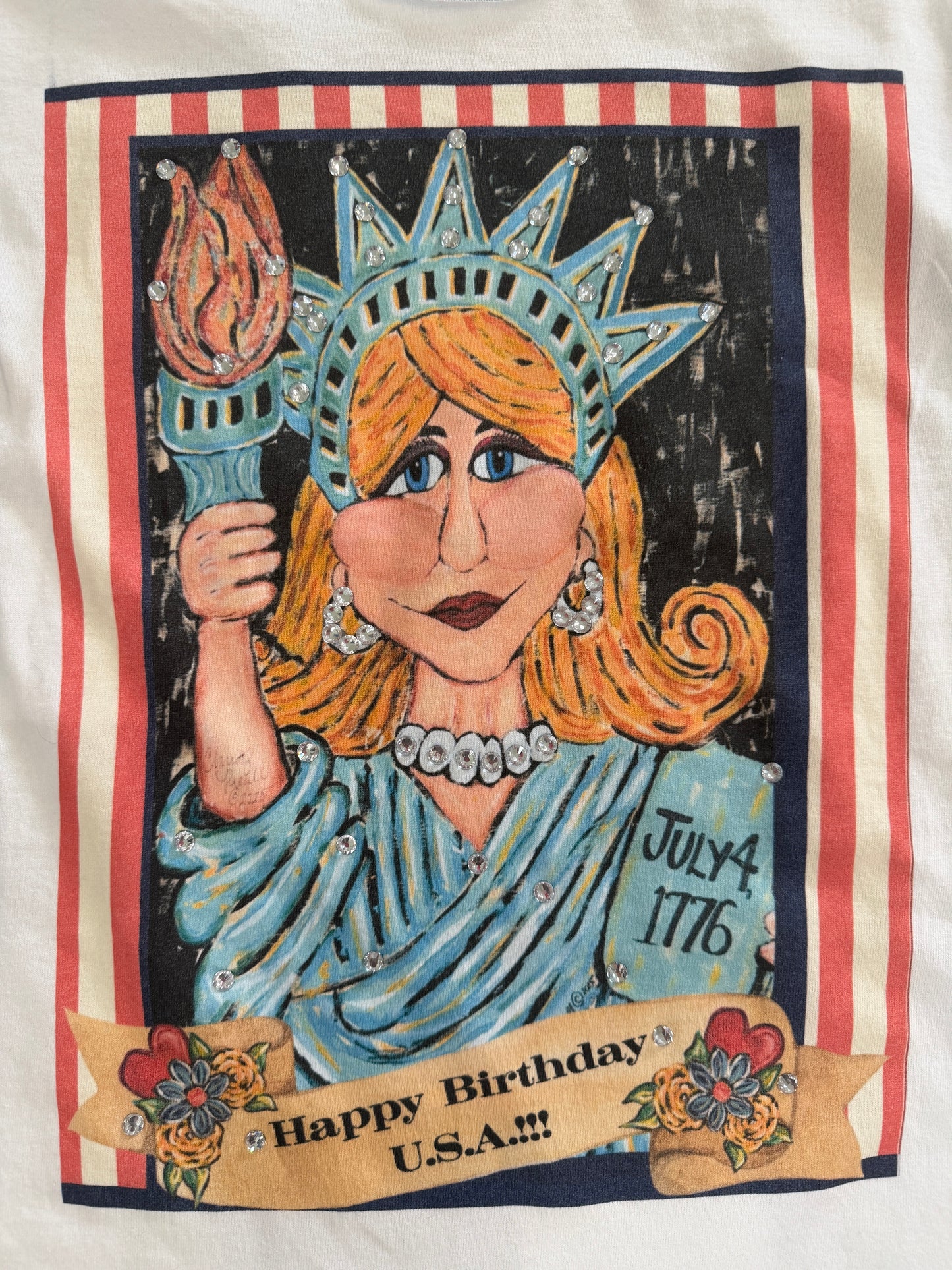 Lady Liberty T-Shirt (Bling)  - ERR Original *Final Sale*