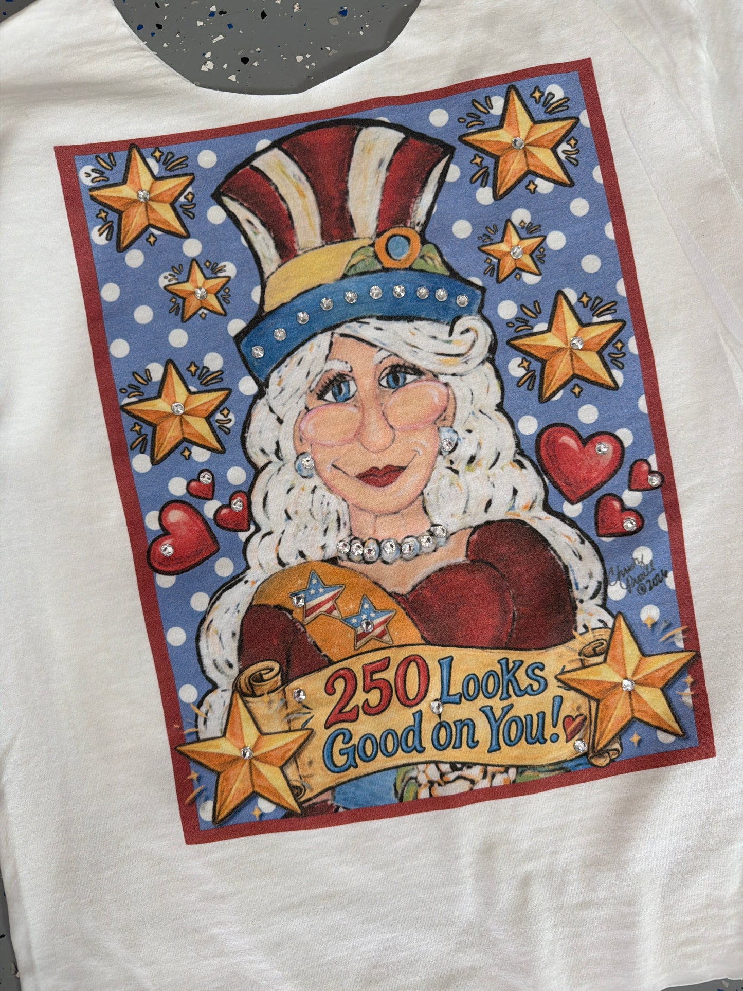 250 Looks Good On You T-Shirt (Christy Cut) (No Bling) - Indigo Blue *Final Sale*