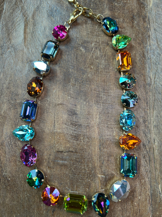 Short Dark Crystal Necklace