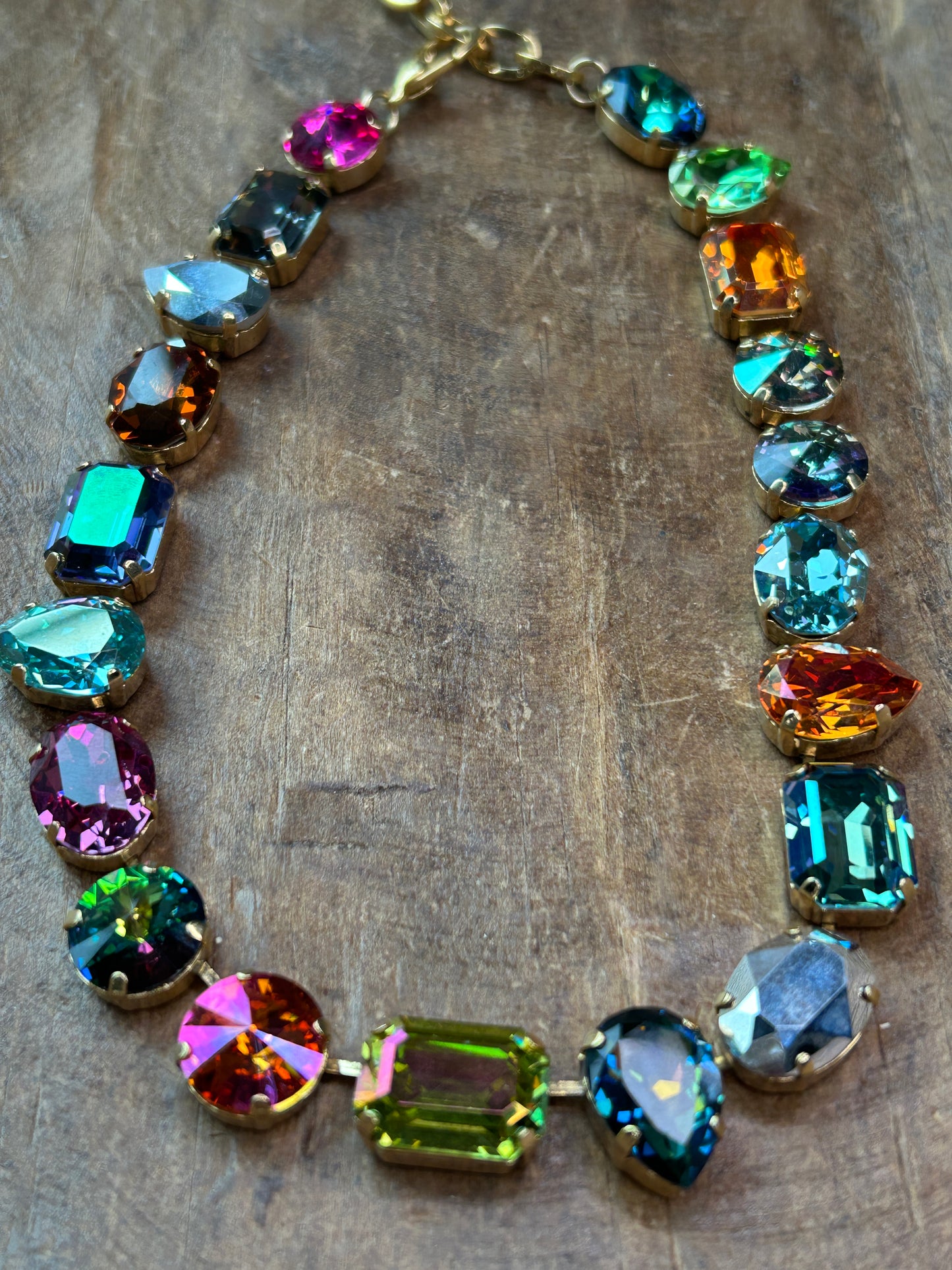 Short Dark Crystal Necklace