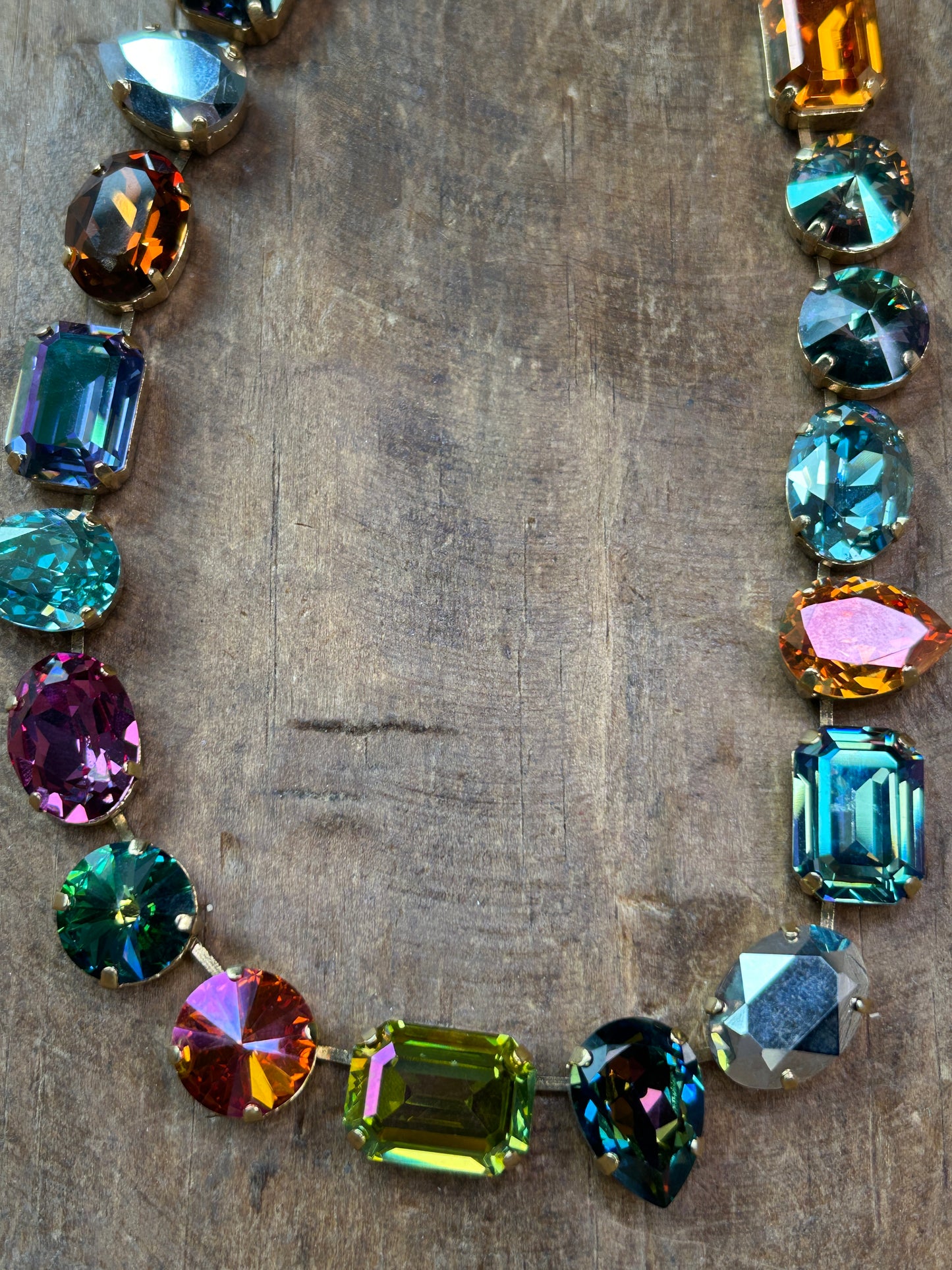 Short Dark Crystal Necklace