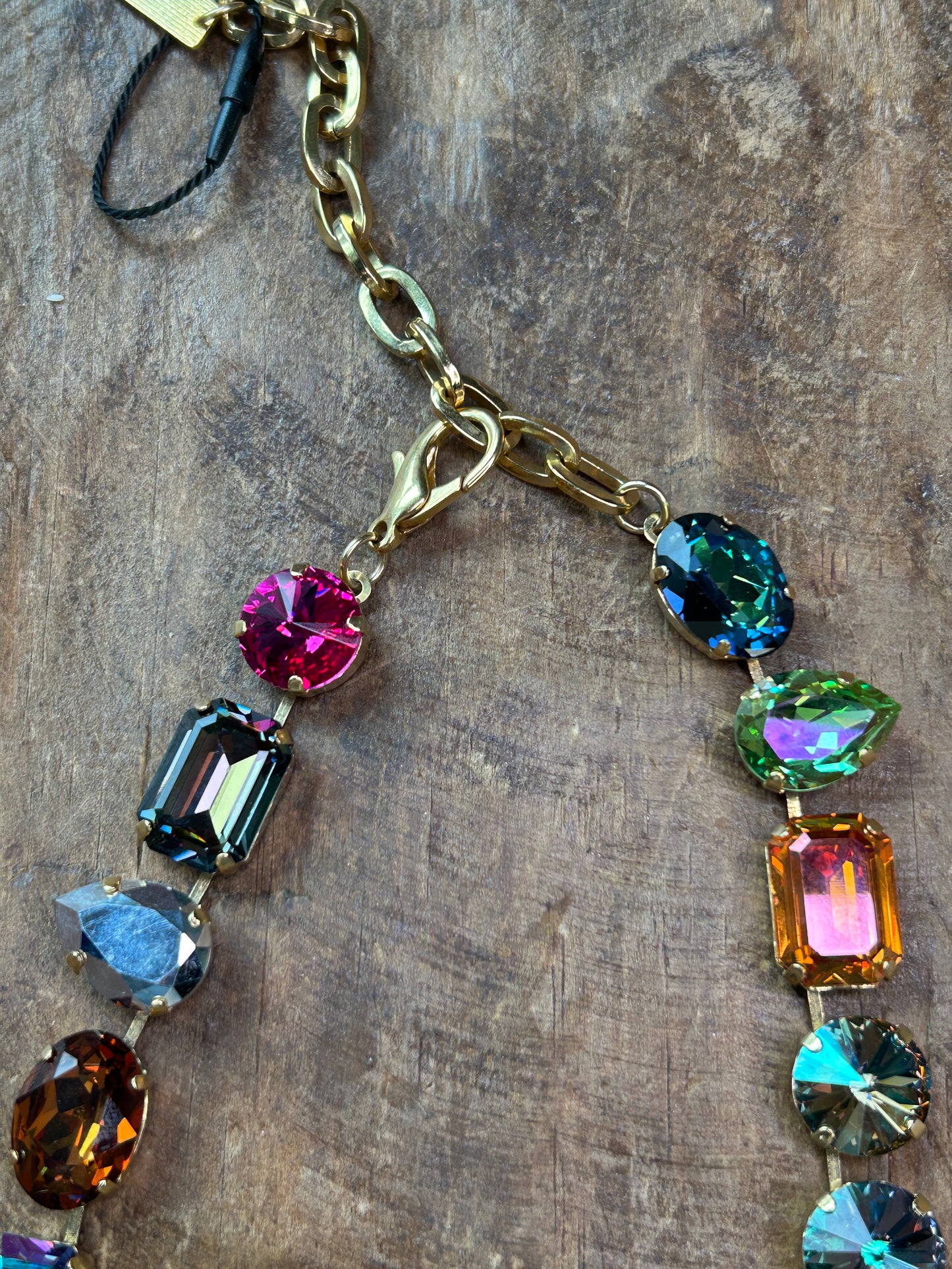 Short Dark Crystal Necklace