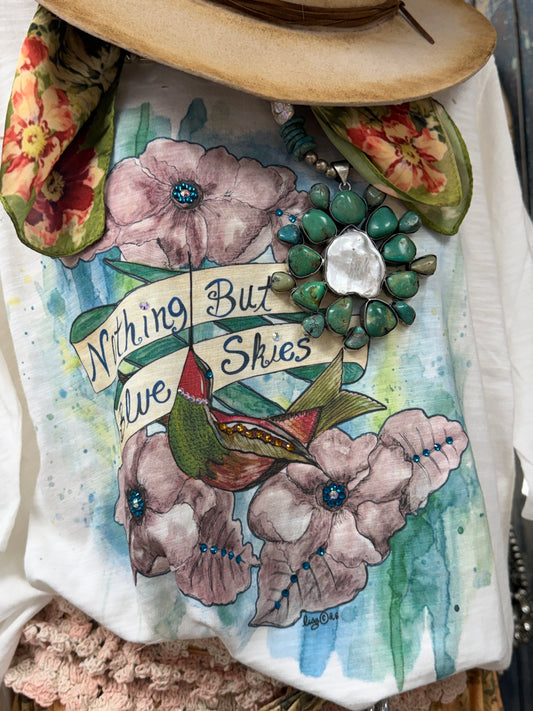 A Rare Bird- Nothing But Blue Skies Rag Tee