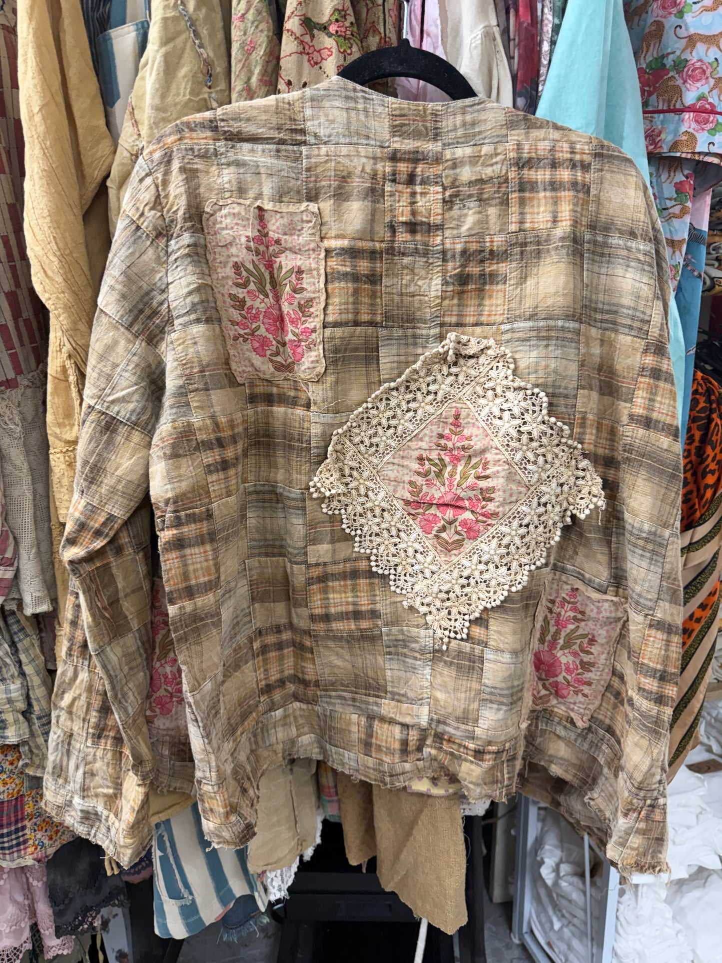 A Rare Bird- Honey Beige Floral Jacket