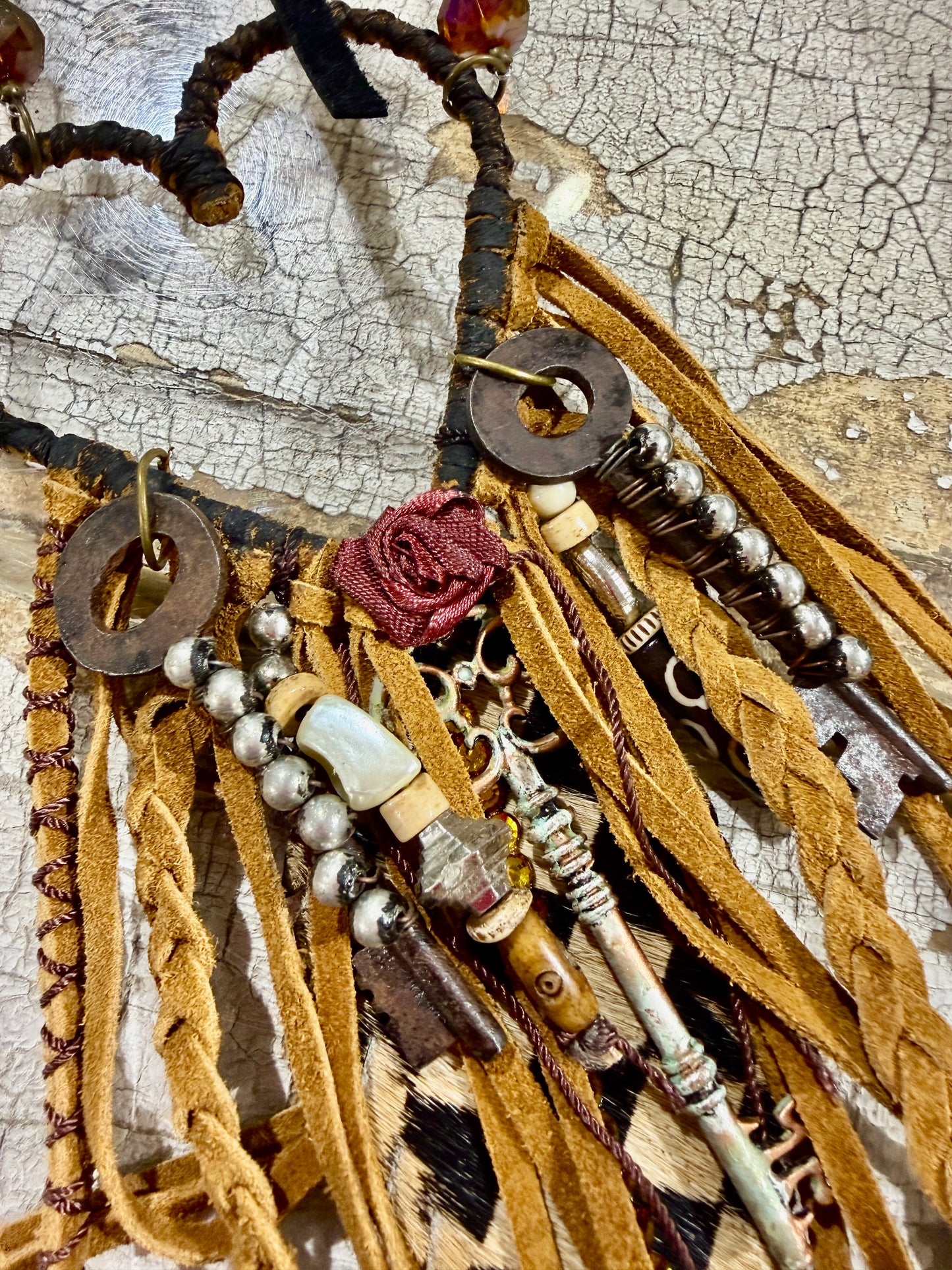 A Rare Bird- Heart and Keys Necklace