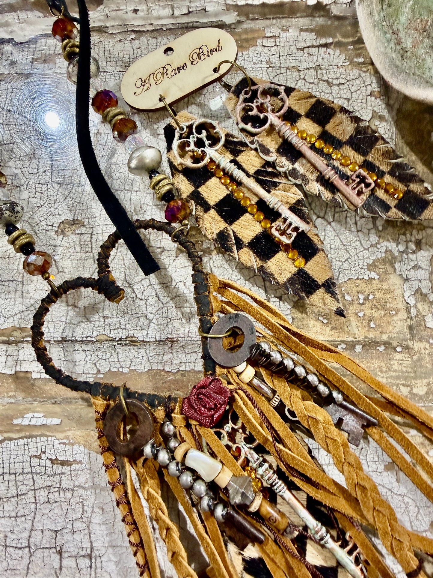 A Rare Bird- Heart and Keys Necklace
