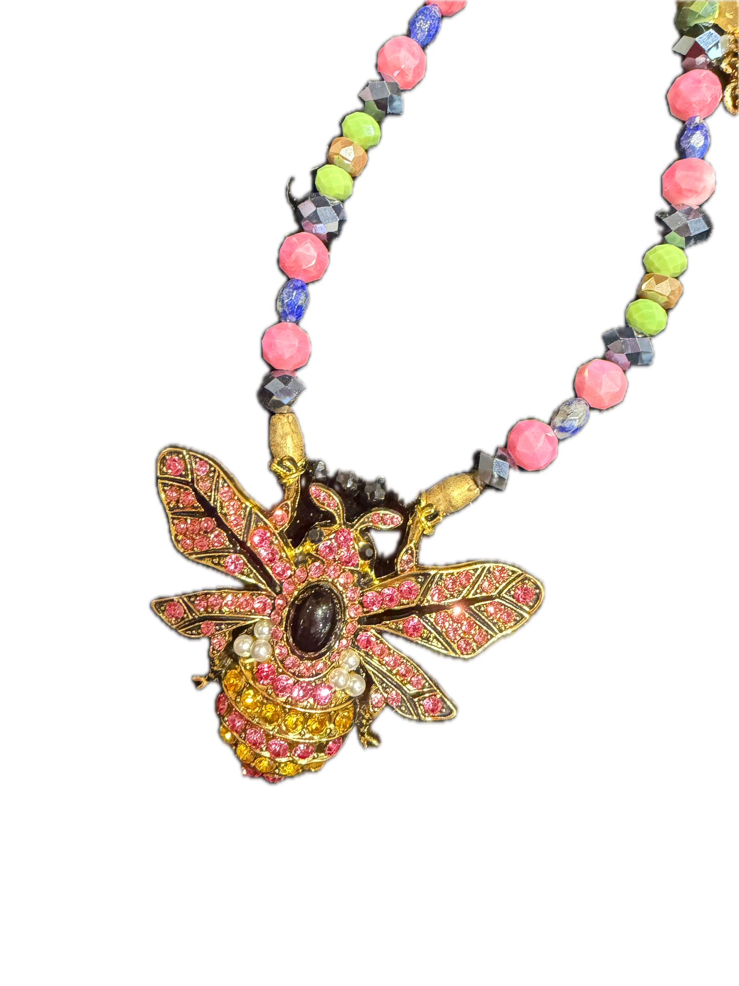 PREORDER A Rare Bird- Glitzy Bumble Bee Necklace