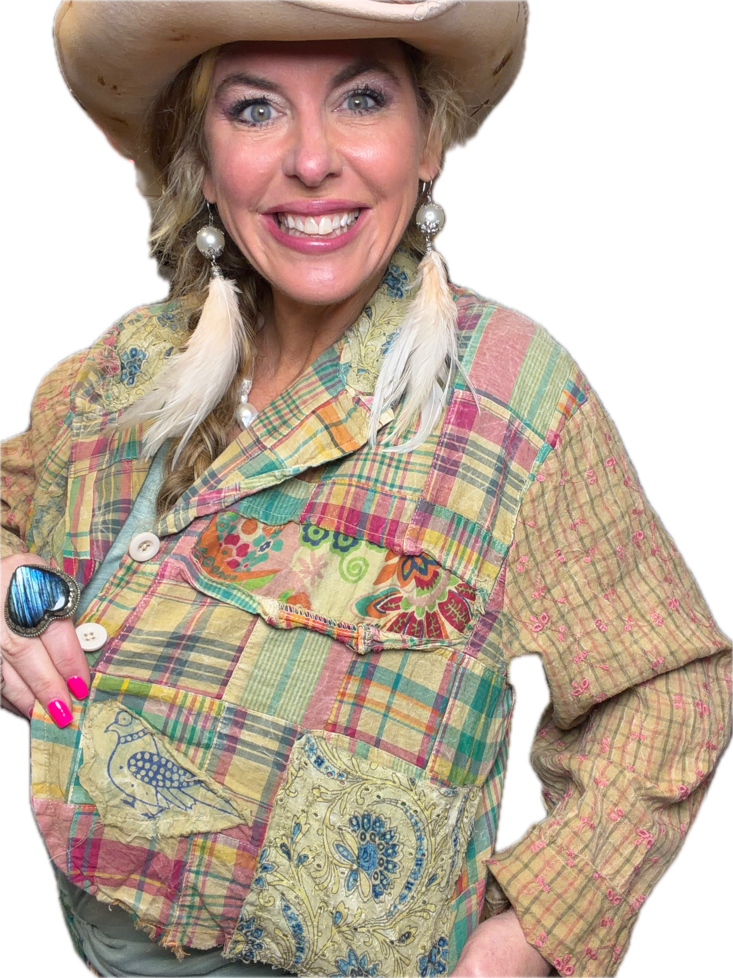 A Rare Bird- Pink Plaid Paradise Jacket