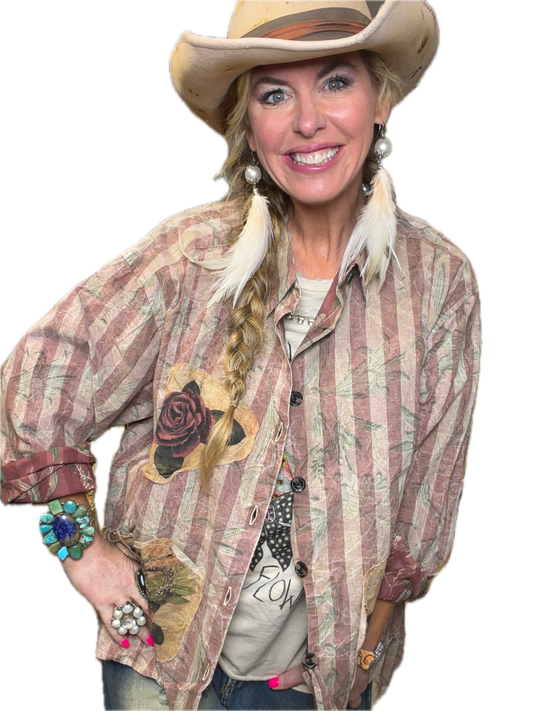 Rare Bird-Wild Woman Striped Top